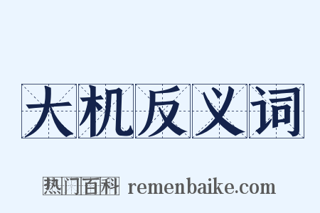 大机反义词是什么意思的图片